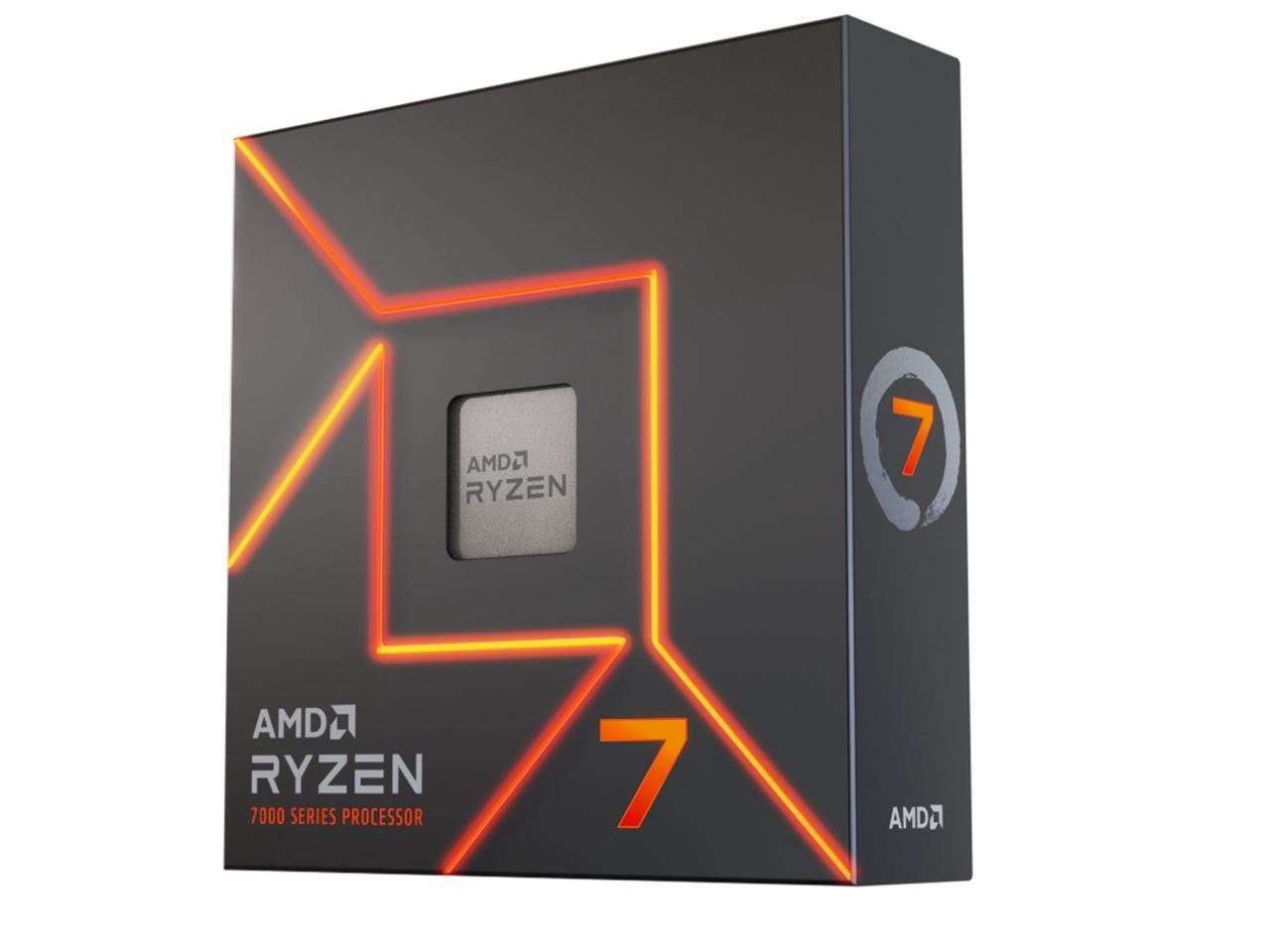 AMD Ryzen™ 7 7700X 8-Core 4.5 GHz (MAX Turbo 5.4 GHz), 16-Thread Socket AM5