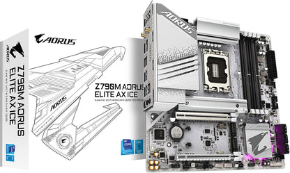 GIGABYTE Z790M AORUS Elite AX ICE Wifi 6E DDR5 LGA 1700 (Intel 12th, 13th, 14th Gen)